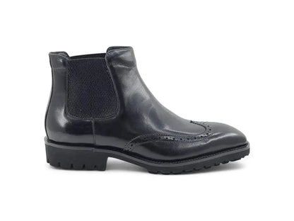 Kb Lug Sole Chelsea Boot Wingtip Toe Calf Leather Kb515 - 13 Boots by Carrucci Shoes – Don't Panic Shoes