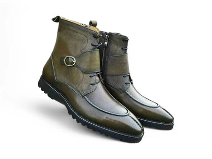 Kb Rugged Split Toe Lace Up Boot Leather Boot Kb480 - 03 Boots by Carrucci Shoes – Don't Panic Shoes