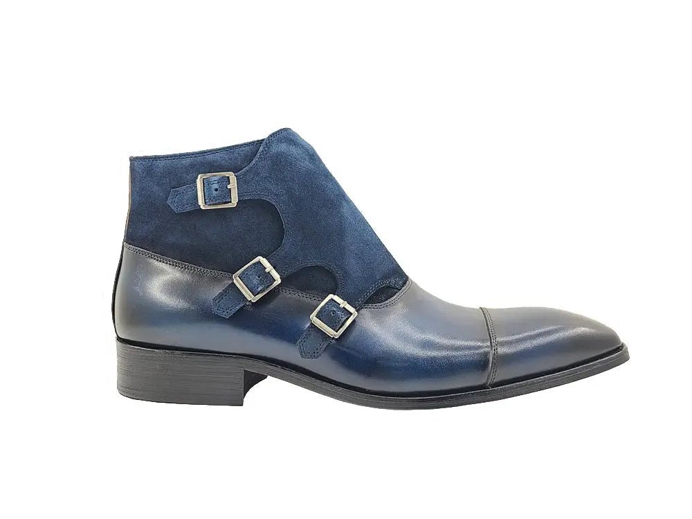 Kb Three Buckles Monk Chukka Boot Calfskin Kb503 - 18sc Boots by Carrucci Shoes – Don't Panic Shoes