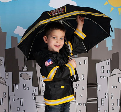 Kids 282 F.D.U.S.A. Firechief Umbrella - Black Umbrellas by Western Chief Kids' – Don't Panic Shoes