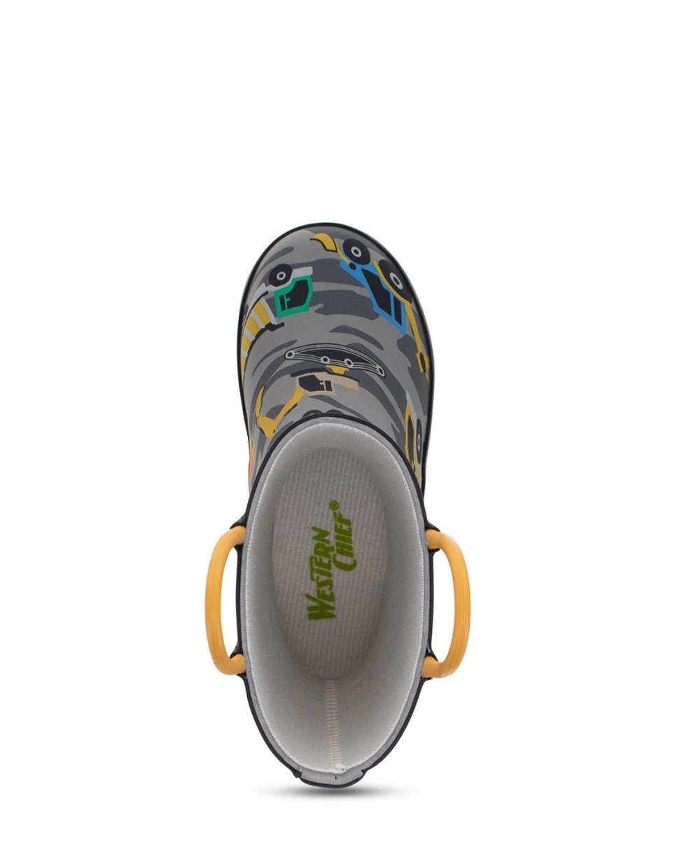 Kids Construction Rain Boot - Gray Rain Boots by Western Chief Kids' – Don't Panic Shoes