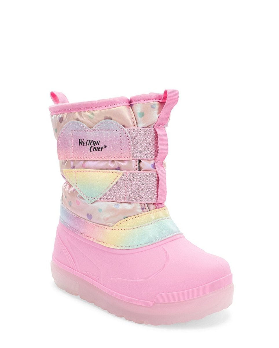 Kids Denali Lighted Faux Fur Cold Weather Boot - Pink Snow Boots by Western Chief Kids' – Don't Panic Shoes
