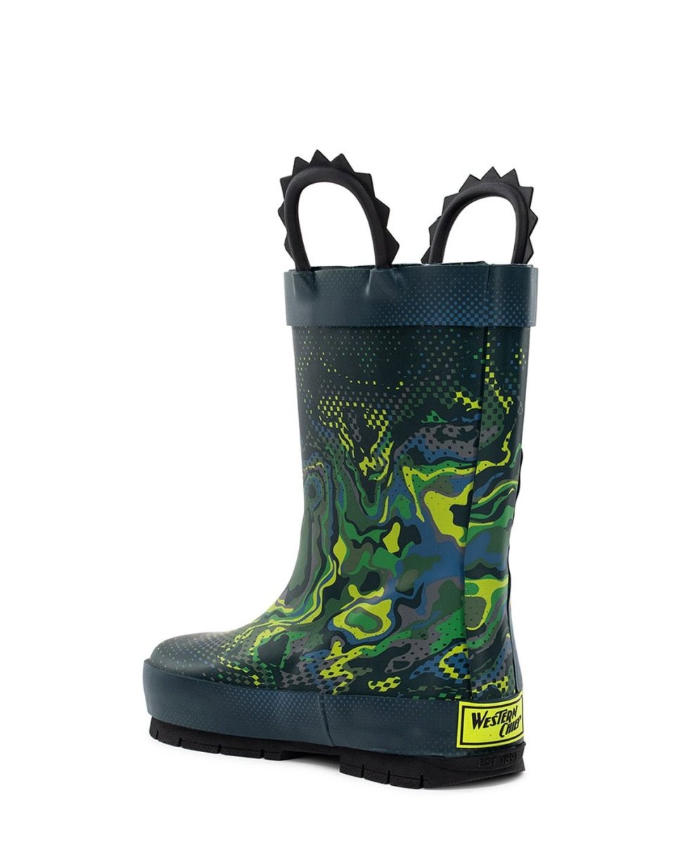 Kids Digital Dino Rain Boot - Navy Blue Rain Boots by Western Chief Kids' – Don't Panic Shoes