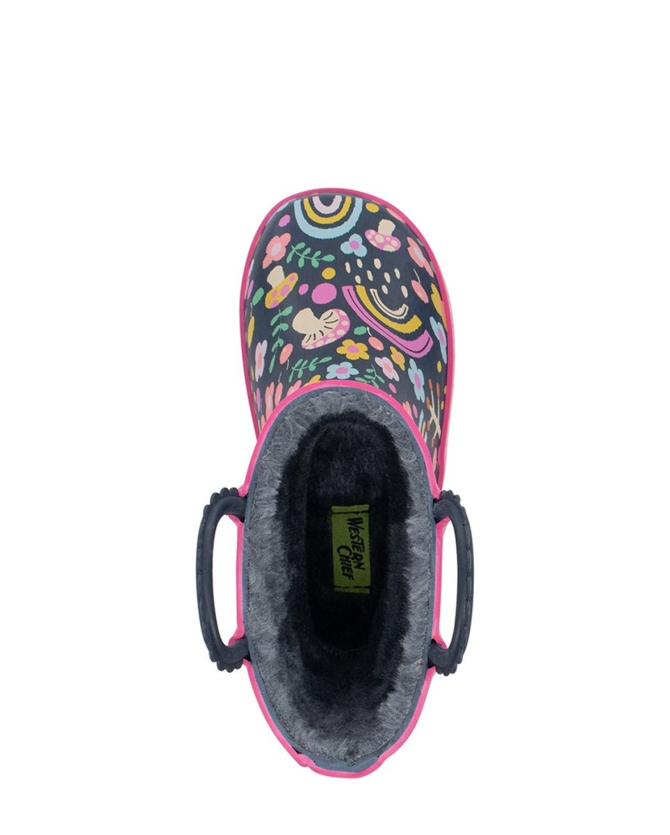 Kids Fantasy Forest Faux Fur Rain Boot - Navy Rain Boots by Western Chief Kids' – Don't Panic Shoes