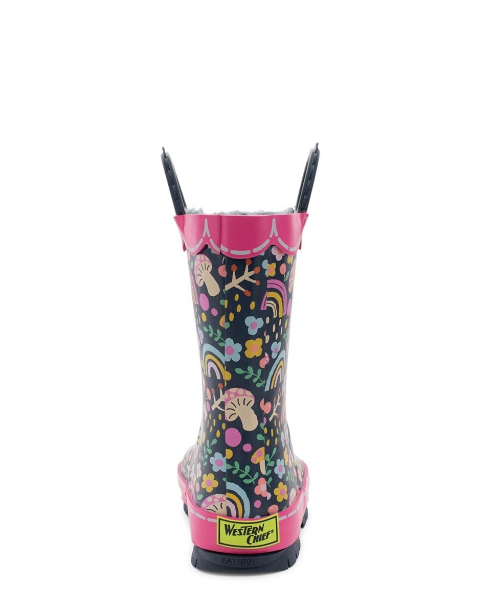 Kids Fantasy Forest Faux Fur Rain Boot - Navy Rain Boots by Western Chief Kids' – Don't Panic Shoes