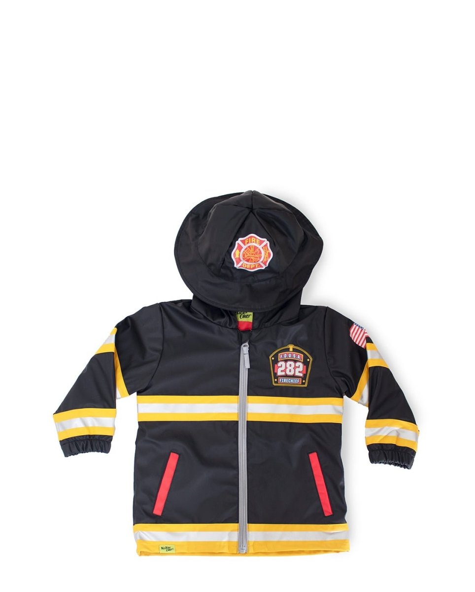Kids F.D.U.S.A. Firechief Jr. Raincoat - Black Rain Coats by Western Chief Kids' – Don't Panic Shoes