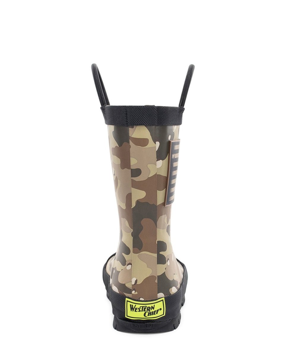 Kids Frontier Flag Camo Rain Boot - Camo Rain Boots by Western Chief Kids' – Don't Panic Shoes