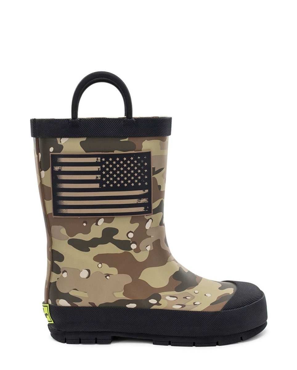 Kids Frontier Flag Camo Rain Boot - Camo Rain Boots by Western Chief Kids' – Don't Panic Shoes
