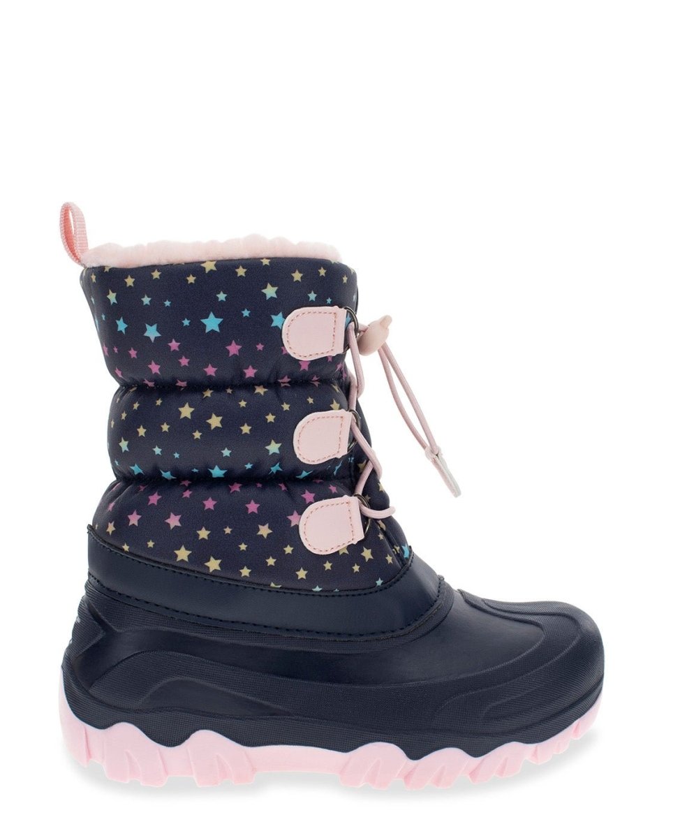 Kids Gradient Stars Faux Fur Snow Boot - Navy Snow Boots by Western Chief Kids' – Don't Panic Shoes