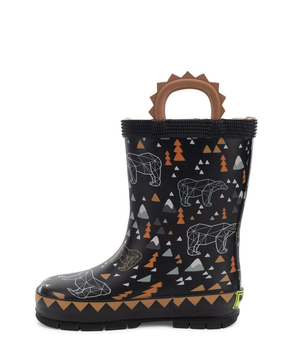 Kids Grizzly Faux Fur Rain Boot - Black Rain Boots by Western Chief Kids' – Don't Panic Shoes
