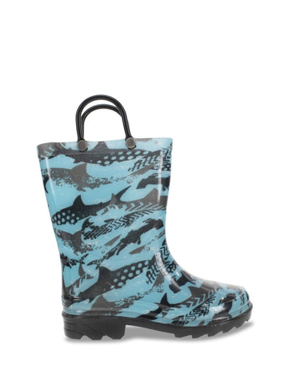 Kids Grunge Shark Lighted Rain Boot - Blue Rain Boots by Western Chief Kids' – Don't Panic Shoes