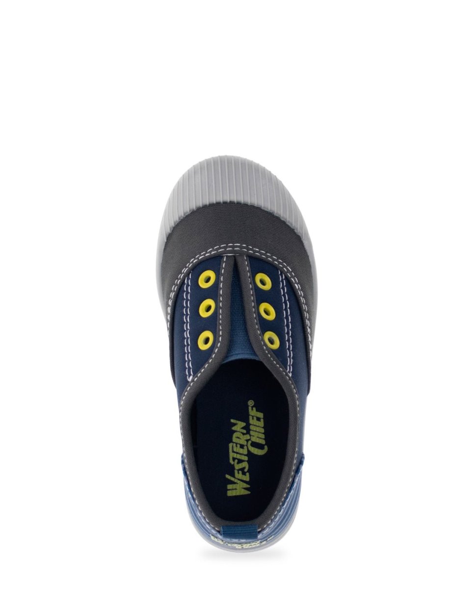 Kids Jetty Color Block Slip On - Navy Sneakers by Western Chief Kids' Sale – Don't Panic Shoes