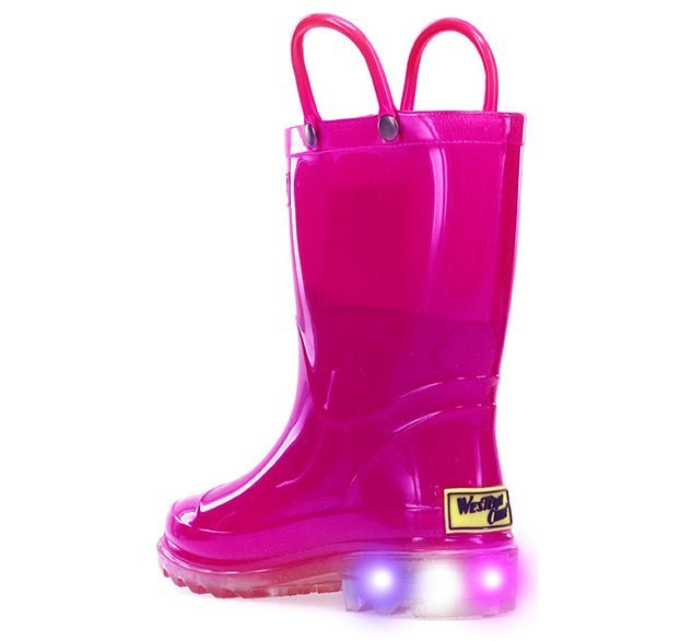 Kids Lighted Solid Rain Boot - Hot Pink Rain Boots by Western Chief Kids' – Don't Panic Shoes