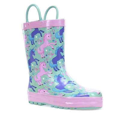 Kids Lucky Unicorn Rain Boot - Turquoise Rain Boots by Western Chief Kids' – Don't Panic Shoes