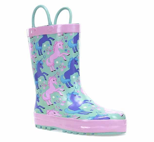 Kids Lucky Unicorn Rain Boot - Turquoise Rain Boots by Western Chief Kids' – Don't Panic Shoes