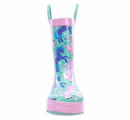 Kids Lucky Unicorn Rain Boot - Turquoise Rain Boots by Western Chief Kids' – Don't Panic Shoes