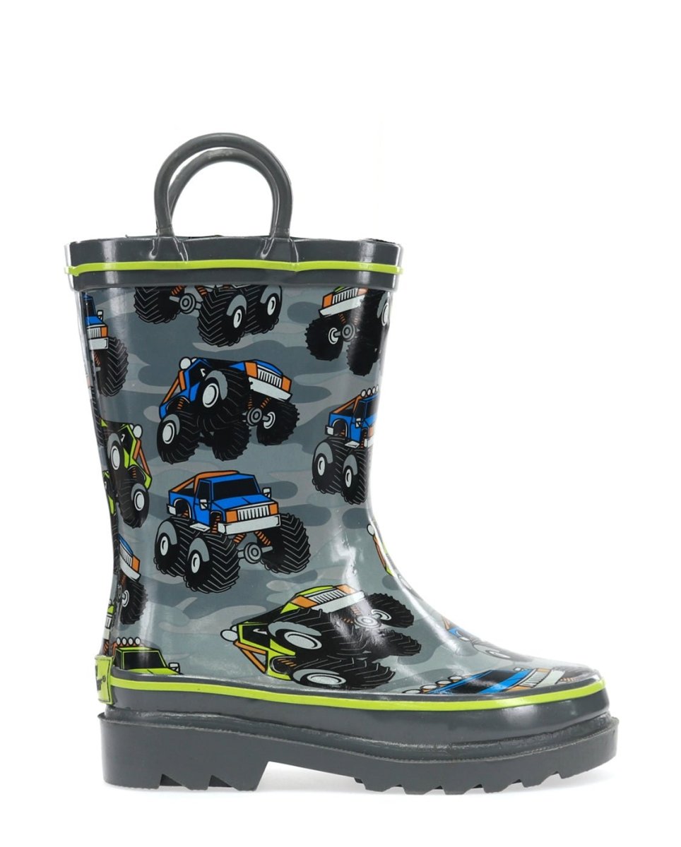 Kids Monster Truck Rain Boot - Charcoal Rain Boots by Western Chief Kids' – Don't Panic Shoes