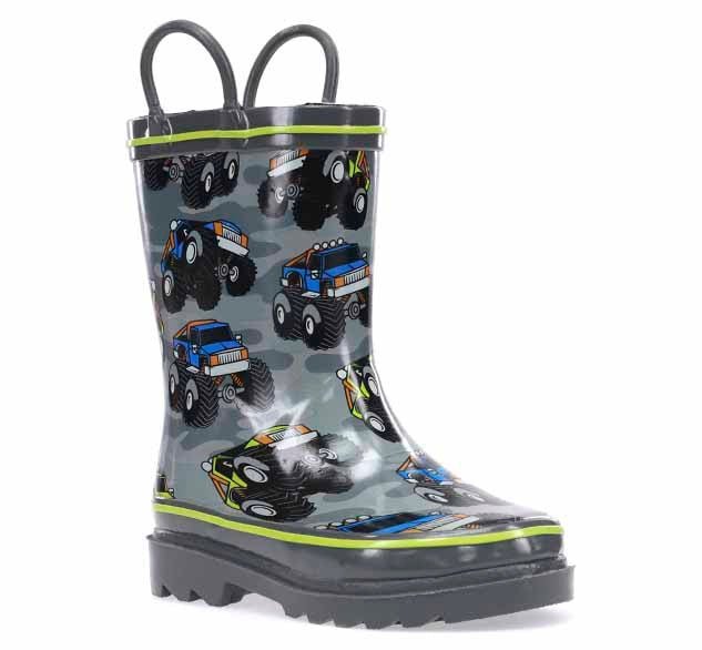 Kids Monster Truck Rain Boot - Charcoal Rain Boots by Western Chief Kids' – Don't Panic Shoes