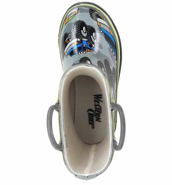Kids Monster Truck Rain Boot - Charcoal Rain Boots by Western Chief Kids' – Don't Panic Shoes