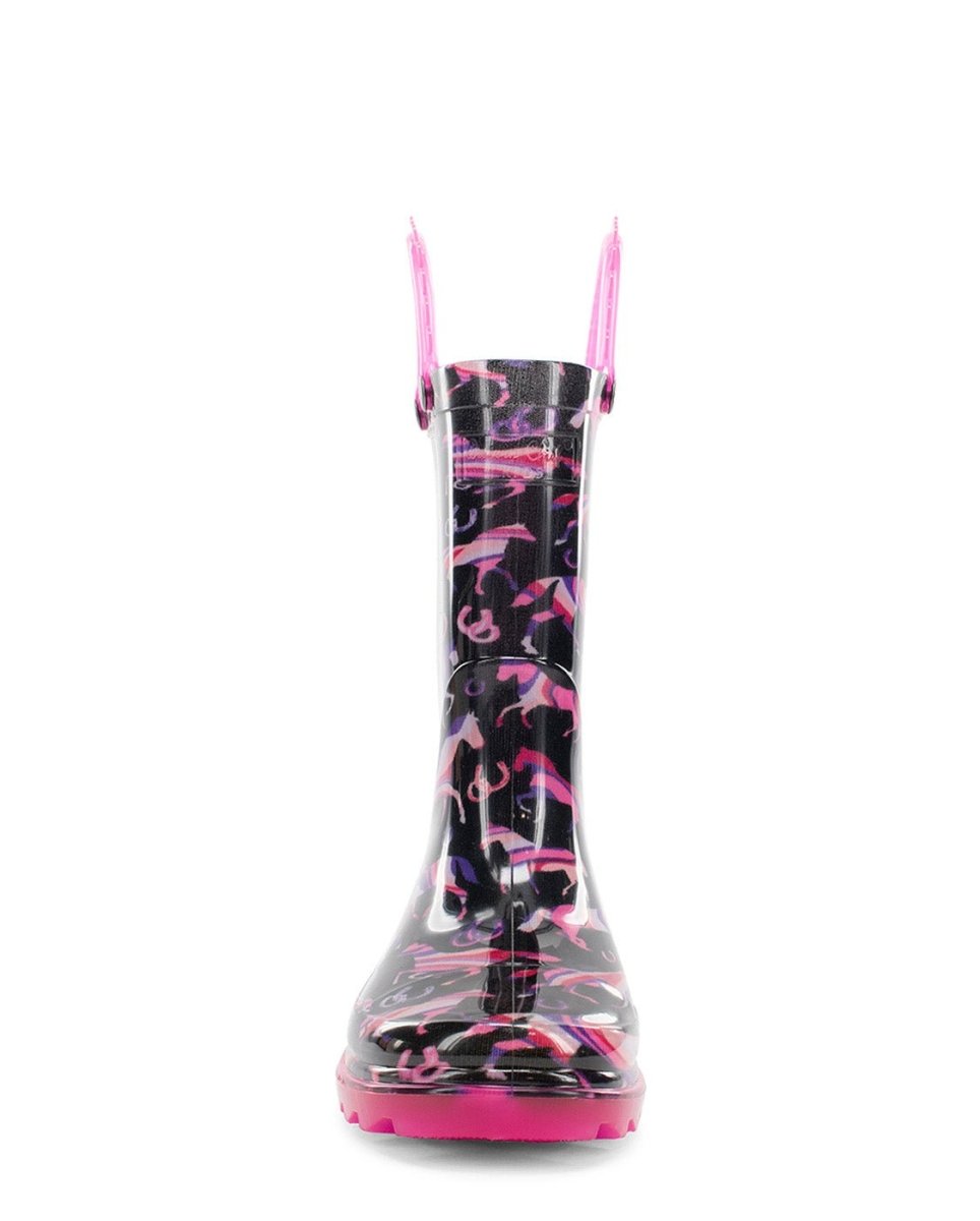 Kids Pastel Pastures Lighted Rain Boot - Black Rain Boots by Western Chief Kids' – Don't Panic Shoes