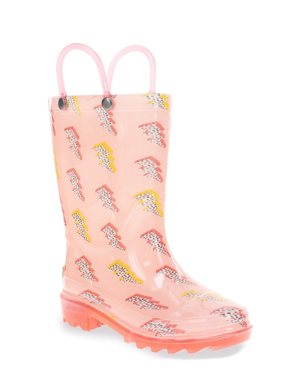 Kids Pink Lightning Lighted Rain Boot - Pink Rain Boots by Western Chief Kids' – Don't Panic Shoes