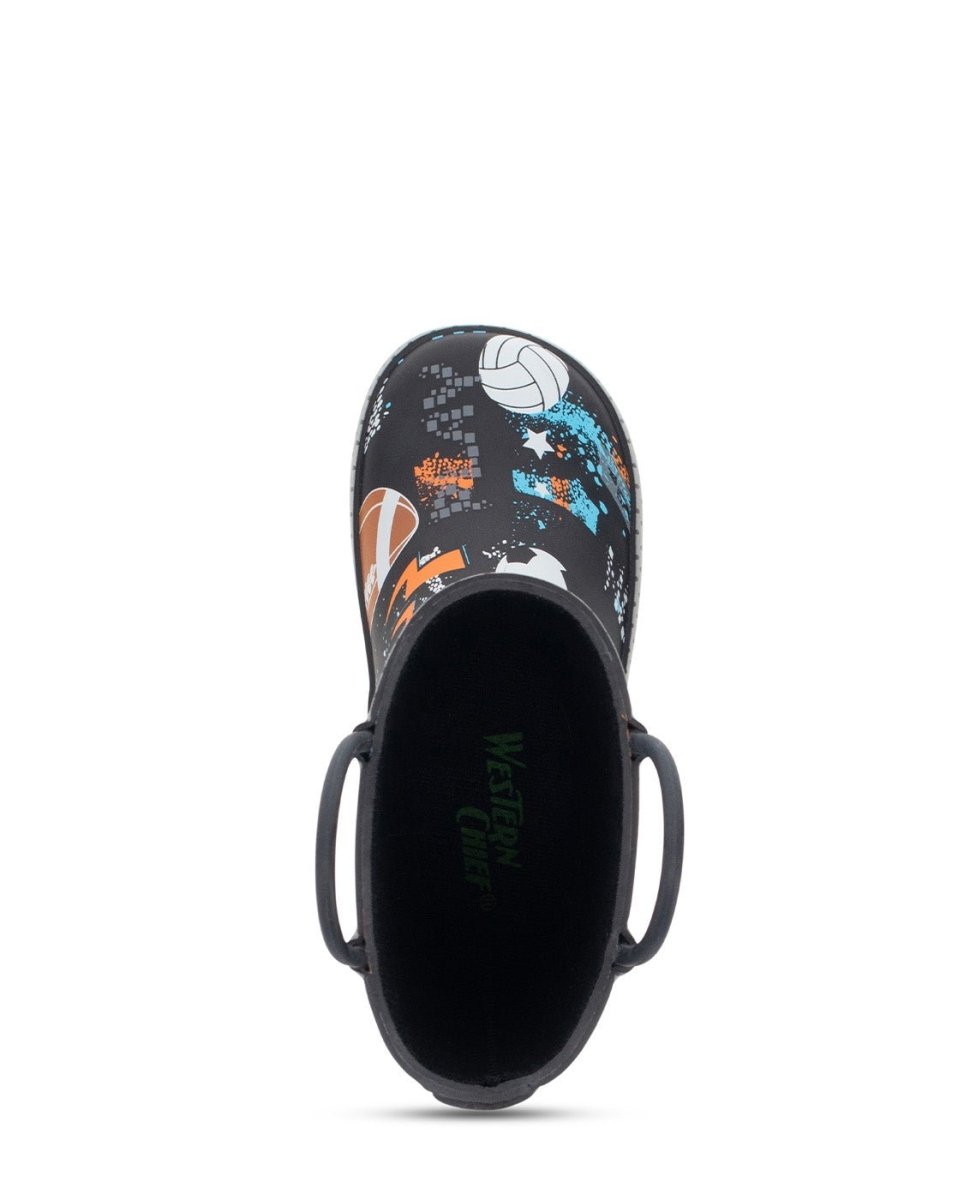 Kids Play Ball Rain Boot - Black Rain Boots by Western Chief Kids' Sale – Don't Panic Shoes