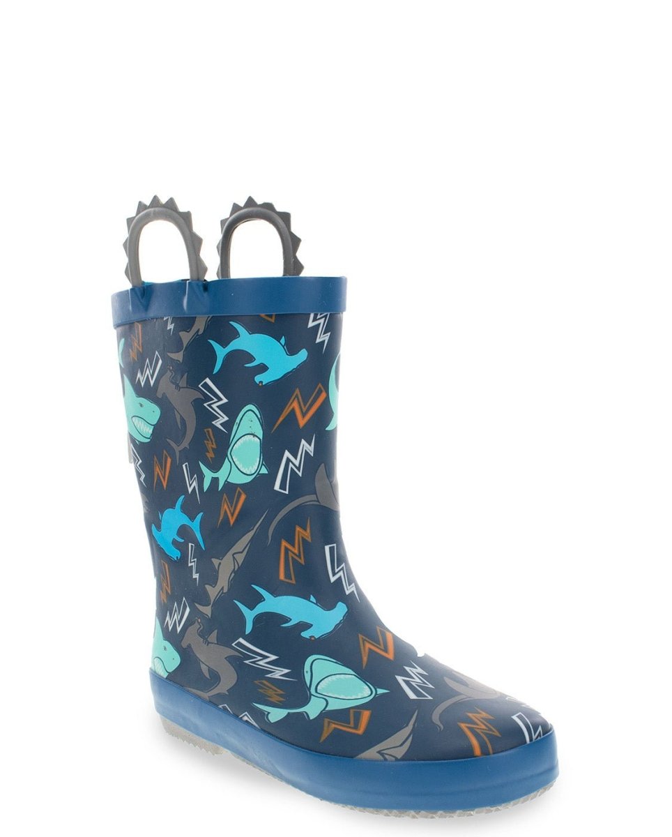 Kids Shark Bolt Faux Fur Rain Boot - Navy Rain Boots by Western Chief Kids' – Don't Panic Shoes