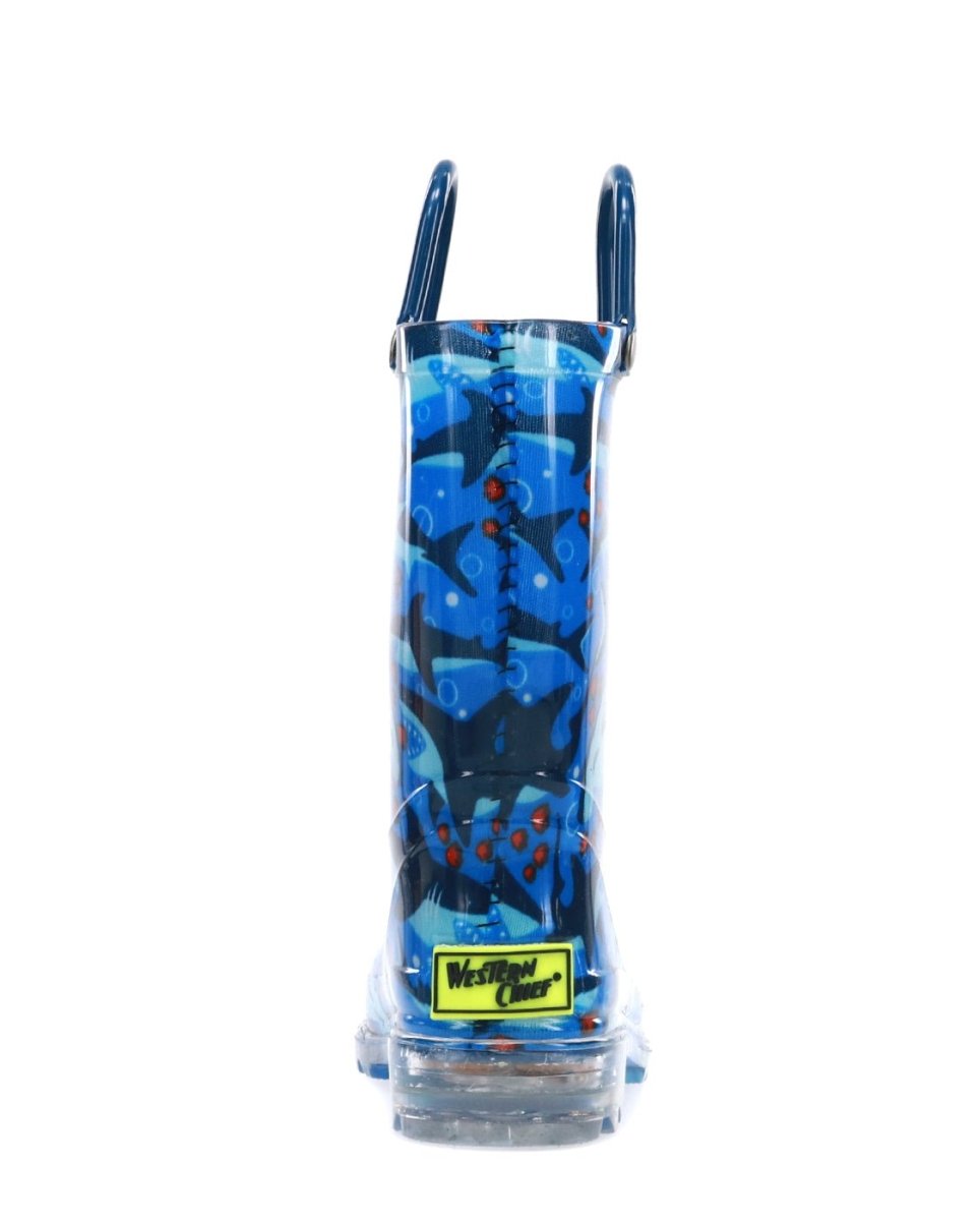 Kids Shark Chase Lighted Rain Boot - Blue Rain Boots by Western Chief Kids' – Don't Panic Shoes