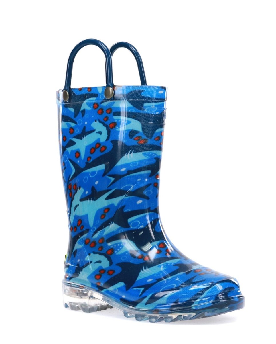 Kids Shark Chase Lighted Rain Boot - Blue Rain Boots by Western Chief Kids' – Don't Panic Shoes