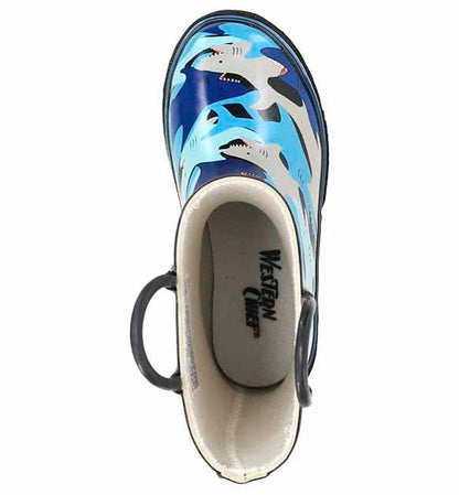 Kids Shark Chomp Rain Boot - Blue Rain Boots by Western Chief Kids' – Don't Panic Shoes