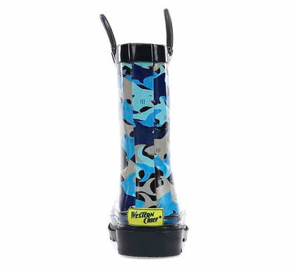 Kids Shark Chomp Rain Boot - Blue Rain Boots by Western Chief Kids' – Don't Panic Shoes