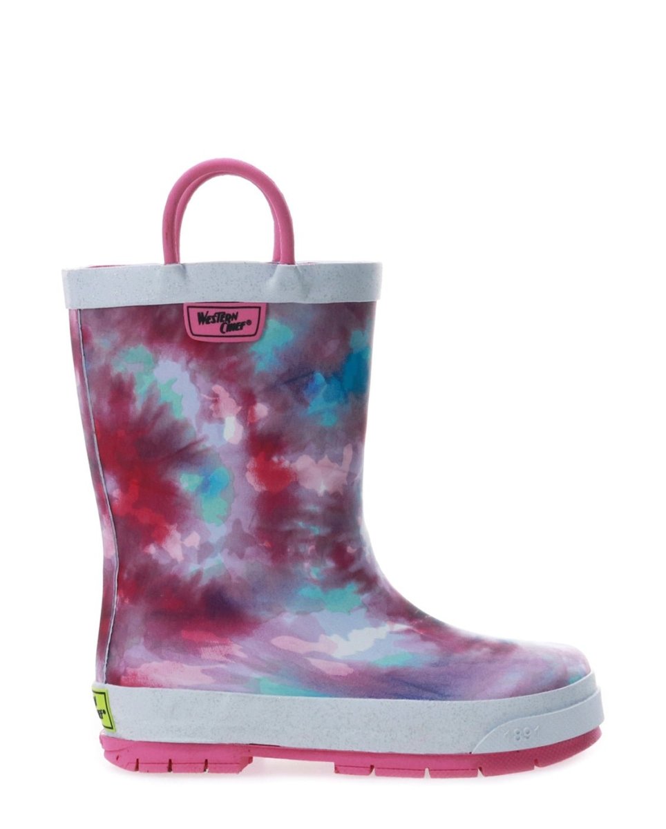 Kids Tie Dye Rain Boot - Fuchsia Rain Boots by Western Chief Kids' Sale – Don't Panic Shoes