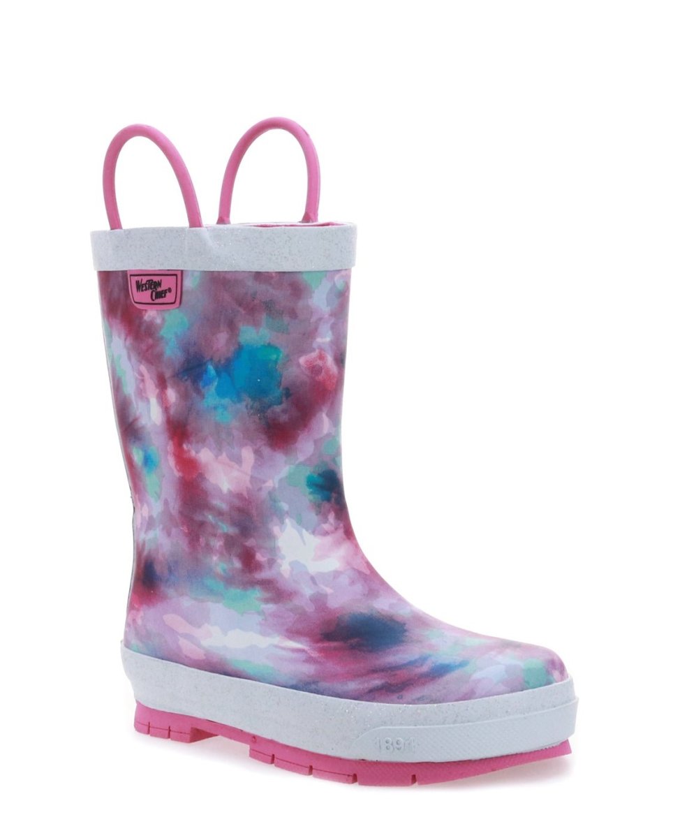 Kids Tie Dye Rain Boot - Fuchsia Rain Boots by Western Chief Kids' Sale – Don't Panic Shoes