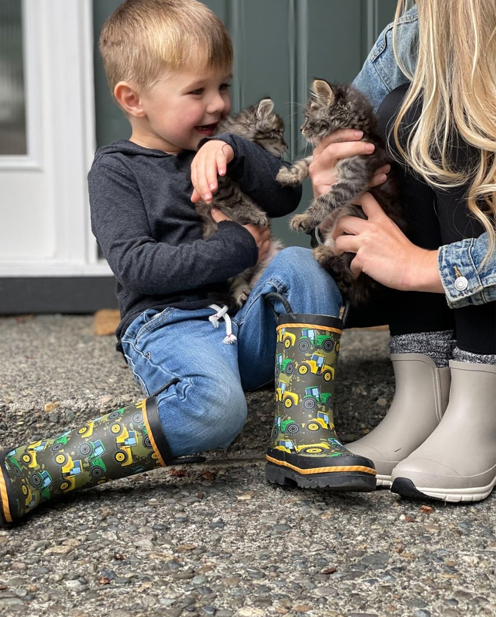 Kids Tractor Tough Rain Boot - Taupe Rain Boots by Western Chief Kids' – Don't Panic Shoes