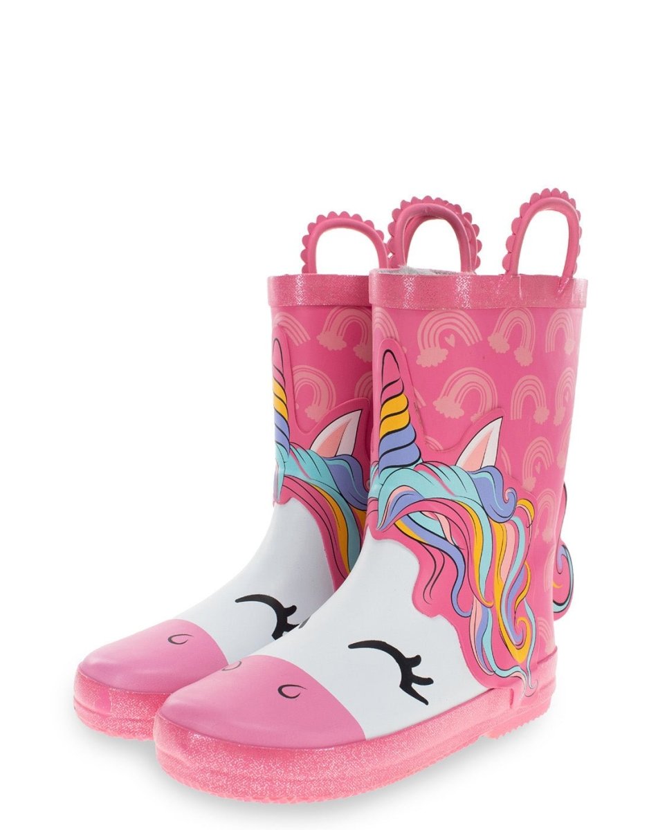 Kids Unicorn Faux Fur Rain Boot - Pink Rain Boots by Western Chief Kids' – Don't Panic Shoes
