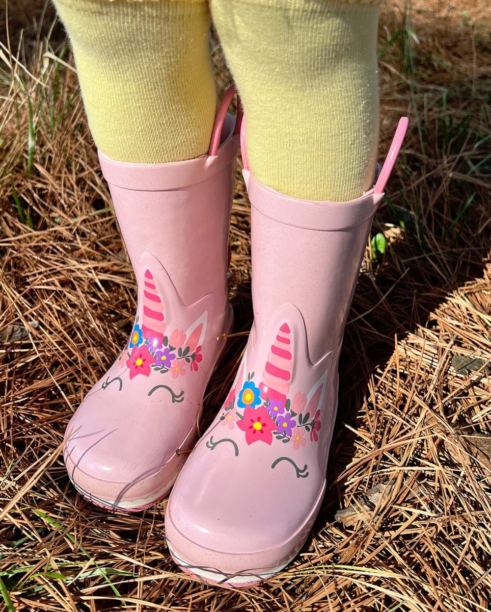 Kids Unity Unicorn Rain Boot - Soft Rose Rain Boots by Western Chief Kids' – Don't Panic Shoes