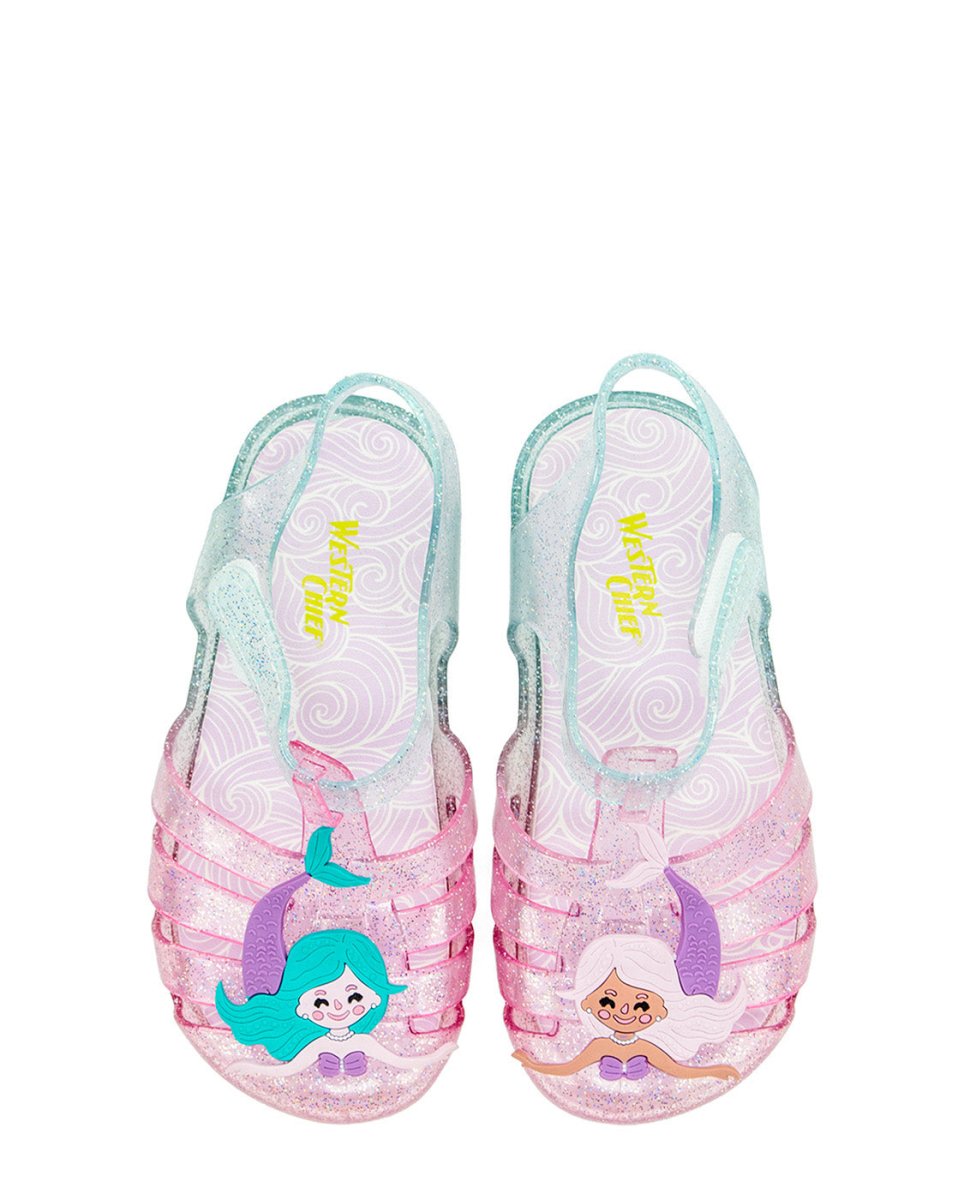 Kids Wonder Everglitter Mermaid Lighted Sandal - Multi Sandals by Western Chief Kids' – Don't Panic Shoes