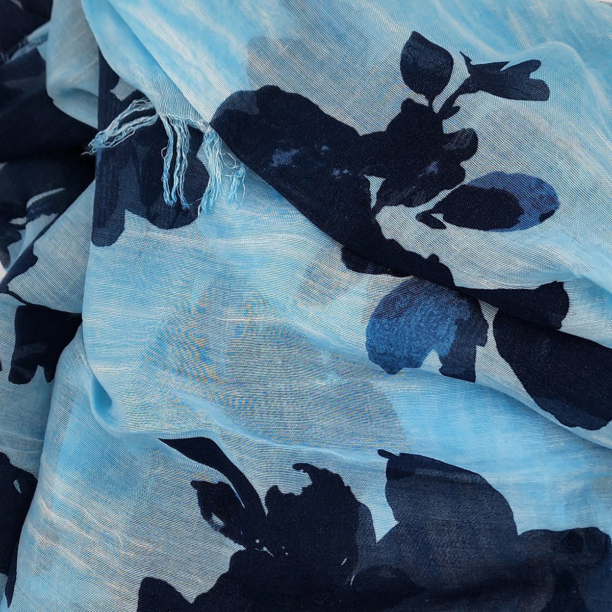 Klein Light Blue 18 Bamboo Fiber Fabric Florence Italy Bamboo Scarves by Mar Soreli – Don't Panic Shoes