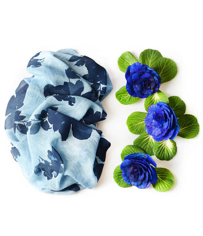 Klein Light Blue 18 Bamboo Fiber Fabric Florence Italy Bamboo Scarves by Mar Soreli – Don't Panic Shoes