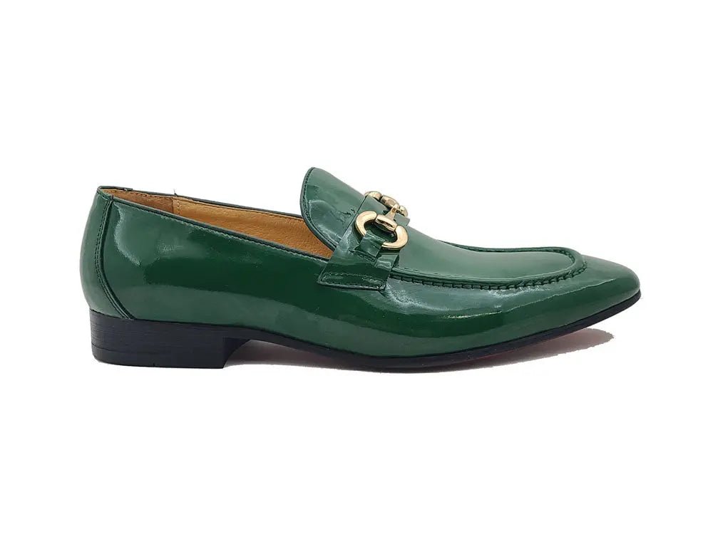 Ks Horse Bit Loafer Patent Leather Classic Ks308 - 101p Shoes by Carrucci Shoes – Don't Panic Shoes