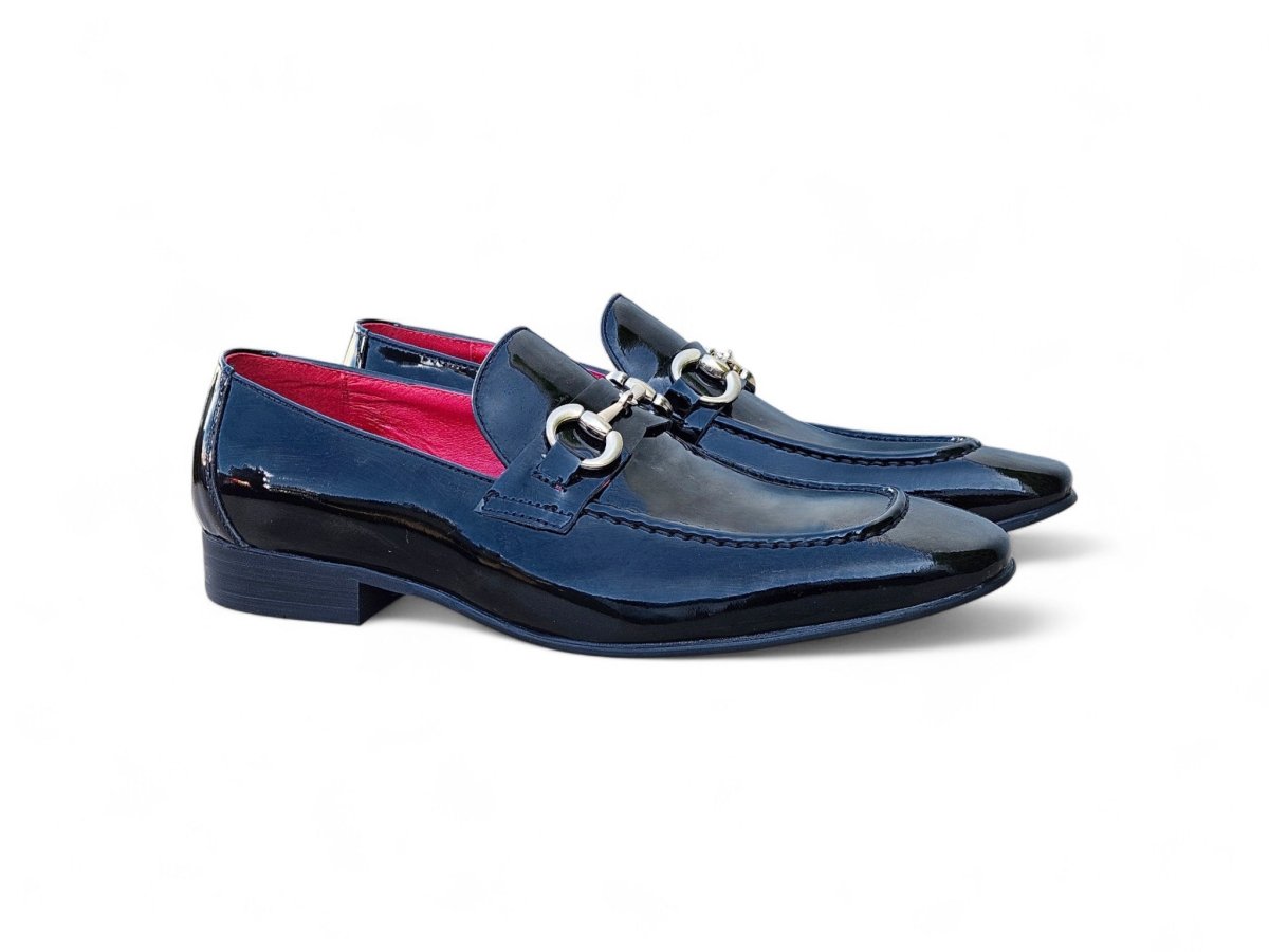 Ks Horse Bit Loafer Patent Leather Classic Ks308 - 101p Shoes by Carrucci Shoes – Don't Panic Shoes