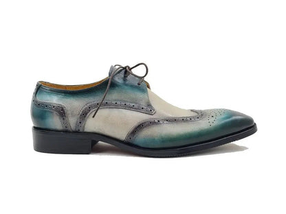 Ks Two Tone Wing Tip Blucher Oxford Calfskin Ks503 - 69t Shoes by Carrucci Shoes – Don't Panic Shoes