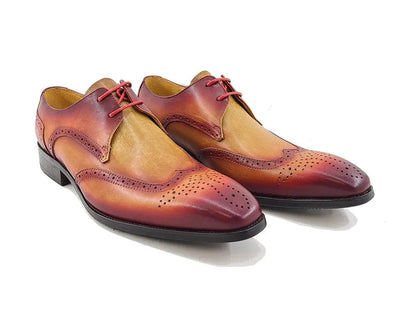 Ks Two Tone Wing Tip Blucher Oxford Calfskin Ks503 - 69t Shoes by Carrucci Shoes – Don't Panic Shoes