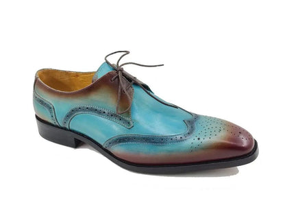 Ks Two Tone Wing Tip Blucher Oxford Calfskin Ks503 - 69t Shoes by Carrucci Shoes – Don't Panic Shoes