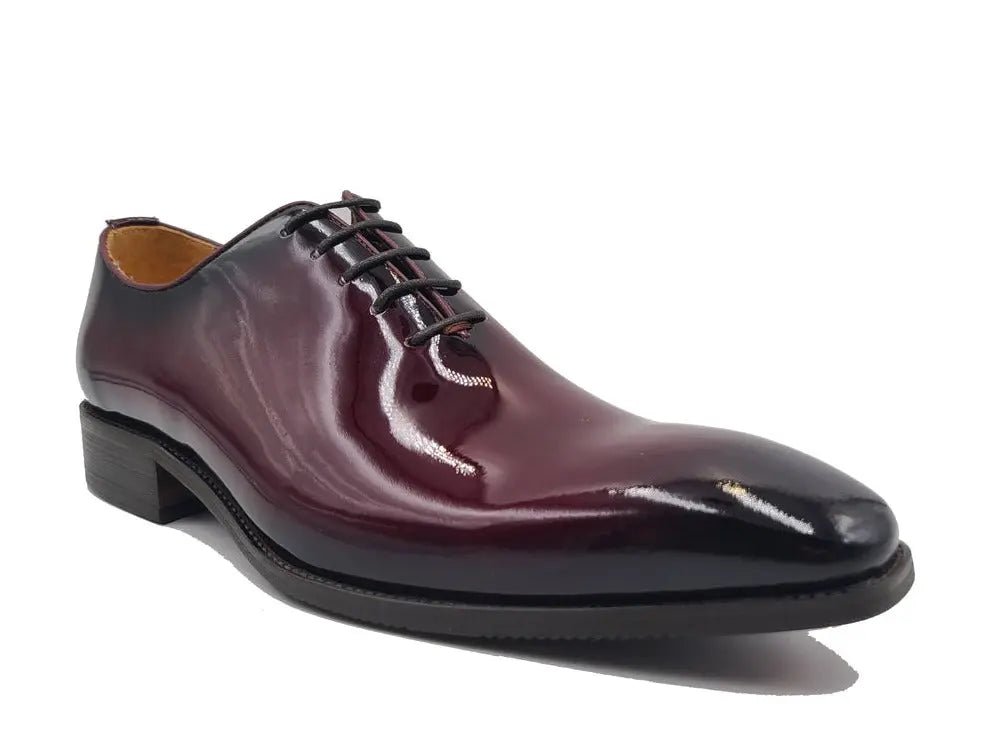 Ks Wholecut Burnished Oxford Patent Leather Ks503 - 101p Shoes by Carrucci Shoes – Don't Panic Shoes