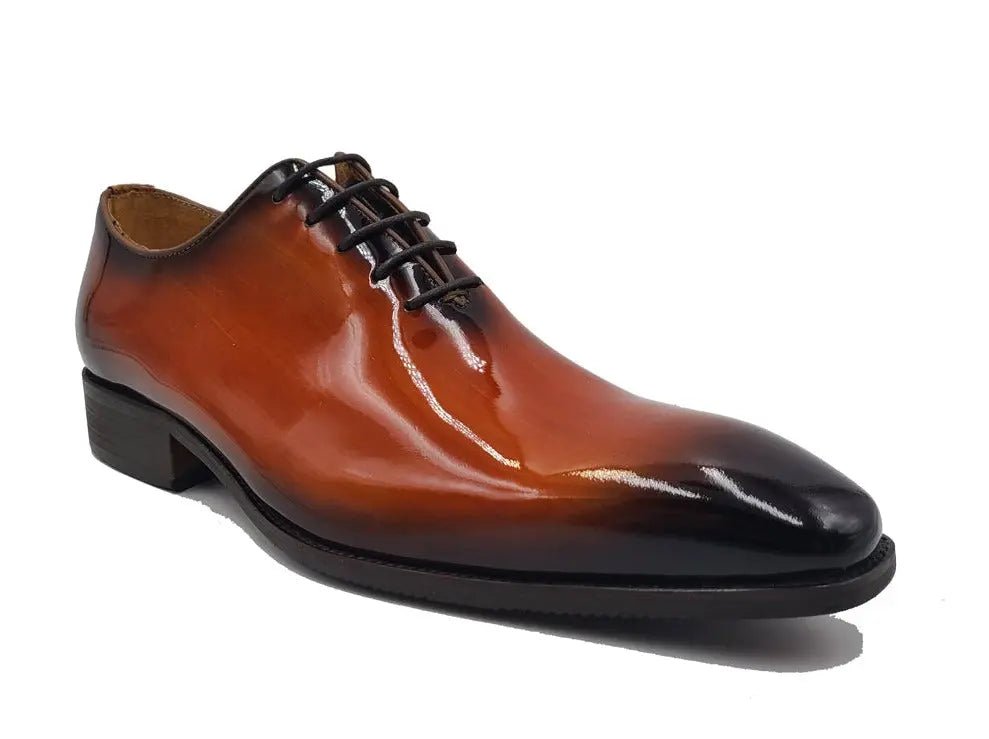 Ks Wholecut Burnished Oxford Patent Leather Ks503 - 101p Shoes by Carrucci Shoes – Don't Panic Shoes