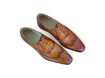 Ks Wingtip Slip On Oxford Classic Leather Ks509 - 18 Shoes by Carrucci Shoes – Don't Panic Shoes