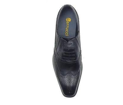 Ks Wingtip Slip On Oxford Classic Leather Ks509 - 18 Shoes by Carrucci Shoes – Don't Panic Shoes
