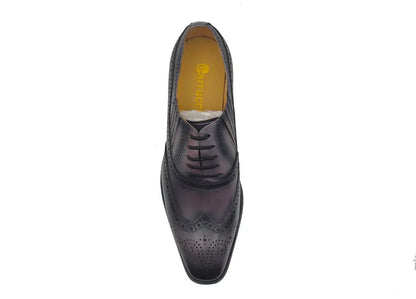 Ks Wingtip Slip On Oxford Classic Leather Ks509 - 18 Shoes by Carrucci Shoes – Don't Panic Shoes