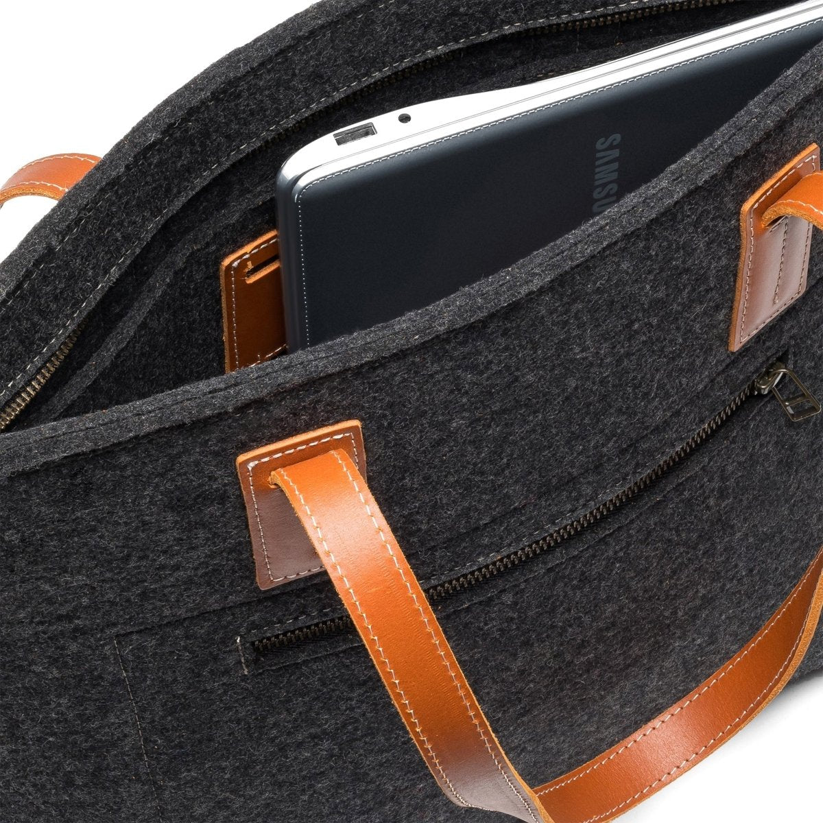 Kyrgies Handmade Wool And Leather Tote Sustainable Artisan Travel Shoulder Bag Everyday Carry Tote by Kyrgies – Don't Panic Shoes